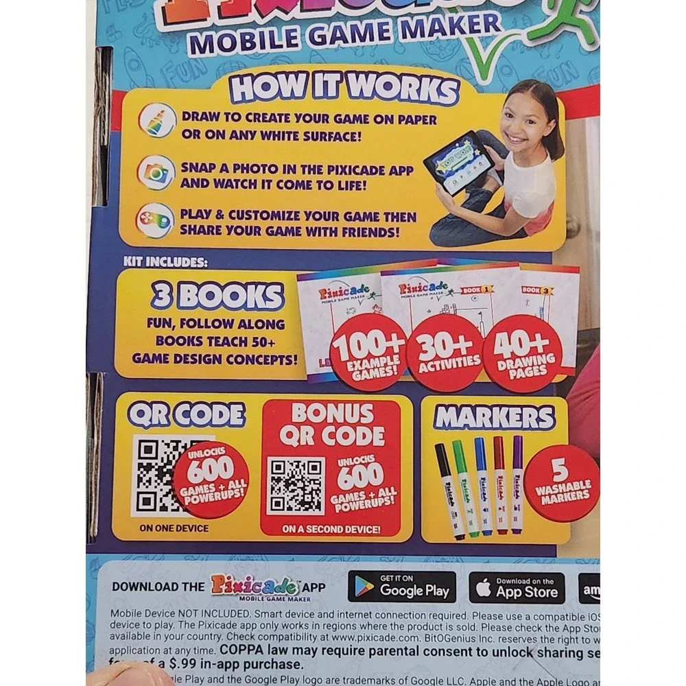 Pixicade Game Mobile Game Maker Create and Play 1200 Games NEW‎ 2021